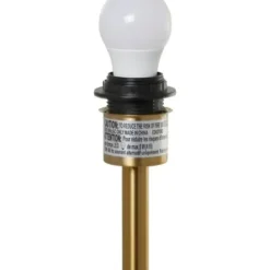 Floor Lamps-Kirkland's Home Gold Metal Dome Shade Floor Lamp Black