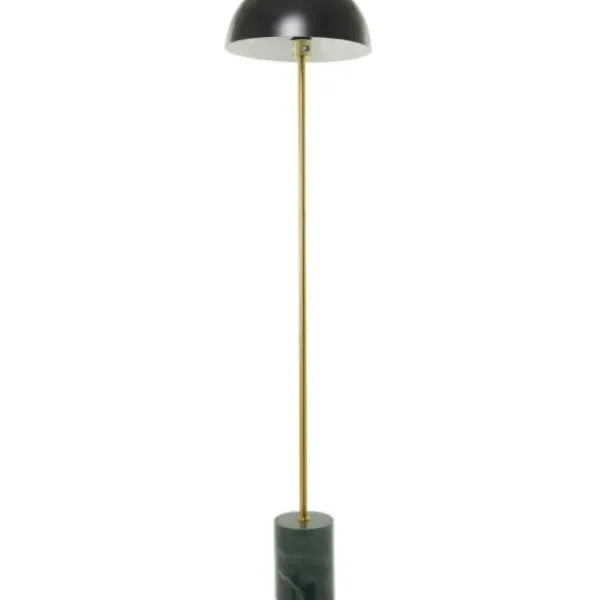Floor Lamps-Kirkland's Home Gold Metal Dome Shade Floor Lamp Black