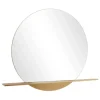 Decorative Mirrors-Kirkland's Home Gold Metal Emery Mirror With Shelf