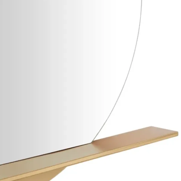 Decorative Mirrors-Kirkland's Home Gold Metal Emery Mirror With Shelf