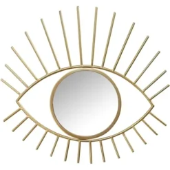 Decorative Mirrors-Kirkland's Home Gold Metal Eye Wall Mirror
