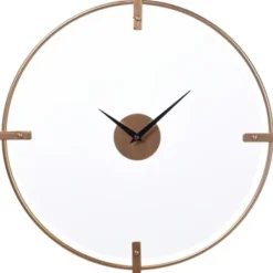 Clocks-Kirkland's Home Gold Metal Frame Glass Face Wall Clock