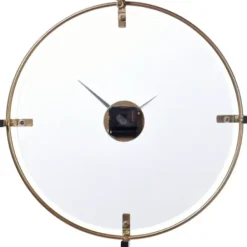 Clocks-Kirkland's Home Gold Metal Frame Glass Face Wall Clock