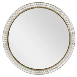 Decorative Mirrors-Kirkland's Home Gold Metal Frame Wall Mirror