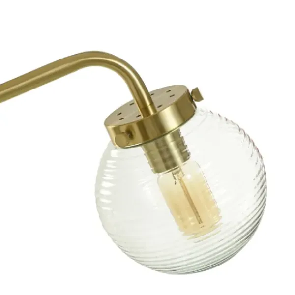 Table Lamps-Kirkland's Home Gold Metal Glass Task Shade Table Lamp Clear