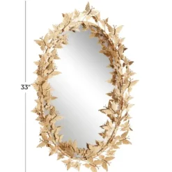 Decorative Mirrors-Kirkland's Home Gold Metal Layered Butterflies Framed Mirror