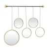 Decorative Mirrors-Kirkland's Home Gold Metal Ophelia Hanging Wall Mirror