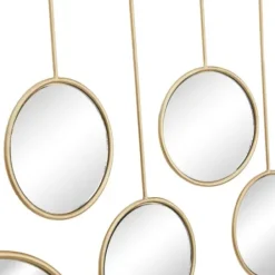 Decorative Mirrors-Kirkland's Home Gold Metal Ophelia Hanging Wall Mirror