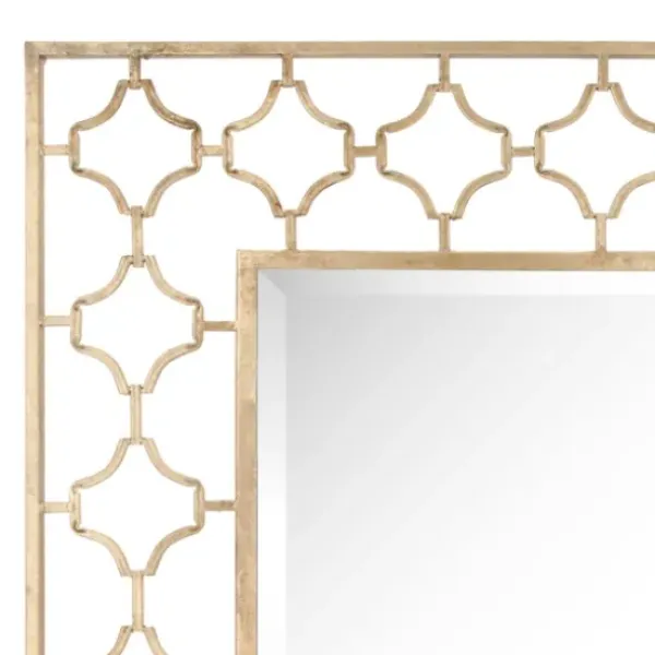 Decorative Mirrors-Kirkland's Home Gold Metal Quatrefoil Frame Mirror