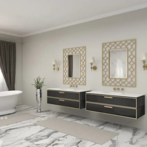 Decorative Mirrors-Kirkland's Home Gold Metal Quatrefoil Frame Mirror