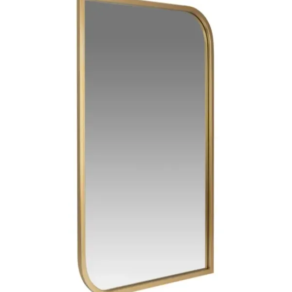 Decorative Mirrors-Kirkland's Home Gold Metal Rounded And Pointed Rectangular Mirror