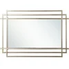 Decorative Mirrors-Kirkland's Home Gold Metal Triple Rectangle Wall Mirror