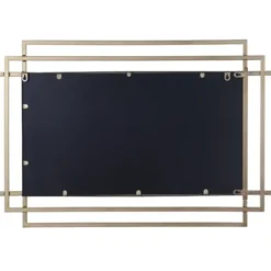 Decorative Mirrors-Kirkland's Home Gold Metal Triple Rectangle Wall Mirror
