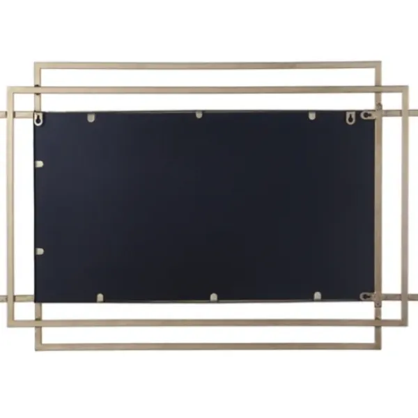 Decorative Mirrors-Kirkland's Home Gold Metal Triple Rectangle Wall Mirror