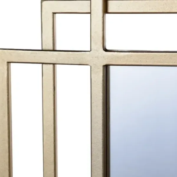 Decorative Mirrors-Kirkland's Home Gold Metal Triple Rectangle Wall Mirror