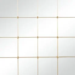 Decorative Mirrors-Kirkland's Home Gold Metal Windowpane Wall Mirror