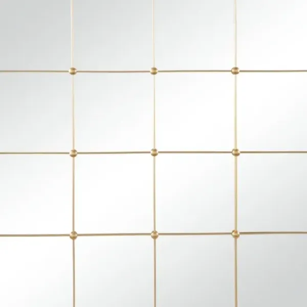 Decorative Mirrors-Kirkland's Home Gold Metal Windowpane Wall Mirror