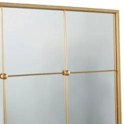 Decorative Mirrors-Kirkland's Home Gold Metal Windowpane Wall Mirror