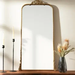 Decorative Mirrors-Kirkland's Home Gold Ornate Carved Large Wall Mirror
