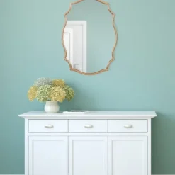 Decorative Mirrors-Kirkland's Home Gold Ornate Scalloped Mirror