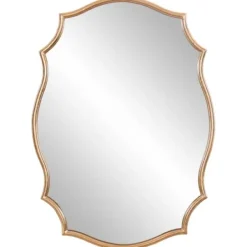 Decorative Mirrors-Kirkland's Home Gold Ornate Scalloped Mirror