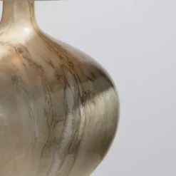 Table Lamps-Kirkland's Home Gold Pistachio Swirl Gourd Table Lamp Ivory