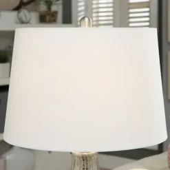 Table Lamps-Kirkland's Home Gold Ribbed Mercury Glass Table Lamp White