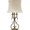 Table Lamps-Kirkland's Home Gold Scrolled Candlestick Table Lamp Tan