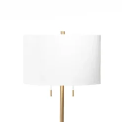 Floor Lamps-Kirkland's Home Gold Sleek Modern Floor Lamp White