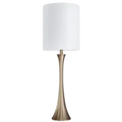 Table Lamps-Kirkland's Home Gold Sparkle Shade Tapered Table Lamps, Set Of 2 White