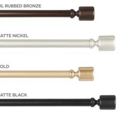 Curtain Rods & Hardware-Kirkland's Home Gold Stacked Cylinder Curtain Rod, 120 In.