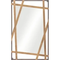 Framed Mirrors-Kirkland's Home Gold Tilted Abstract Framed Mirror