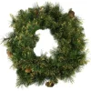 Wreaths-Kirkland's Home Gold Tipped Dark Green Pinecone Wreath Green/Gold