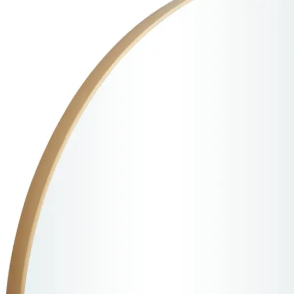 Decorative Mirrors-Kirkland's Home Gold Wood Round Frame Mirror