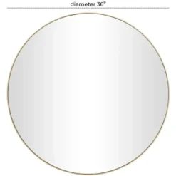 Decorative Mirrors-Kirkland's Home Gold Wood Round Frame Mirror