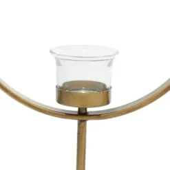 Candle Holders-Kirkland's Home Golden Halo 2-Pc. Candle Holder Set Gold/Black