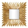 Framed Mirrors-Kirkland's Home Golden Leaves Metal Framed Mirror