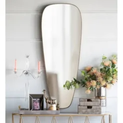 Decorative Mirrors-Kirkland's Home Golden Long Teardrop Wall Mirror