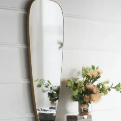 Decorative Mirrors-Kirkland's Home Golden Long Teardrop Wall Mirror