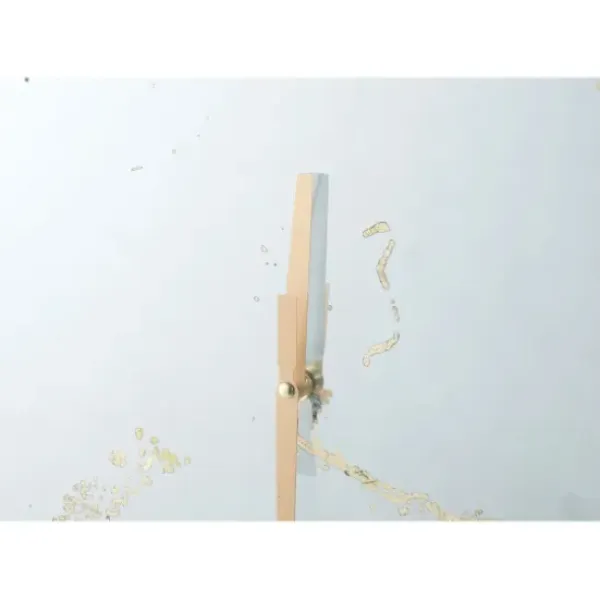 Clocks-Kirkland's Home Golden Mirrored Marbling Wall Clock