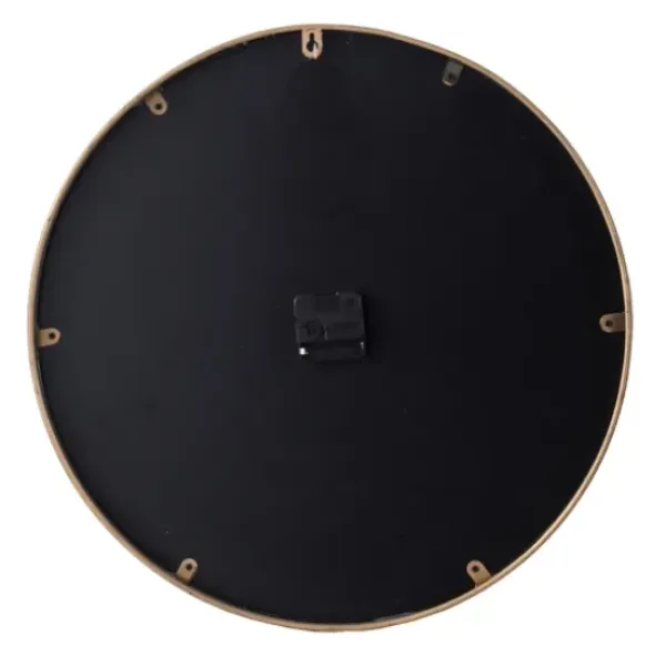 Clocks-Kirkland's Home Golden Mirrored Marbling Wall Clock