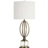 Table Lamps-Kirkland's Home Golden Open Egg Base Table Lamp White