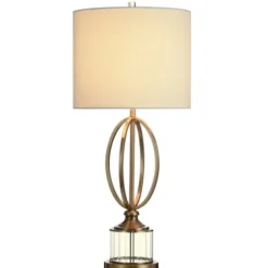 Table Lamps-Kirkland's Home Golden Open Egg Base Table Lamp White