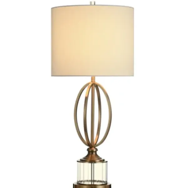 Table Lamps-Kirkland's Home Golden Open Egg Base Table Lamp White