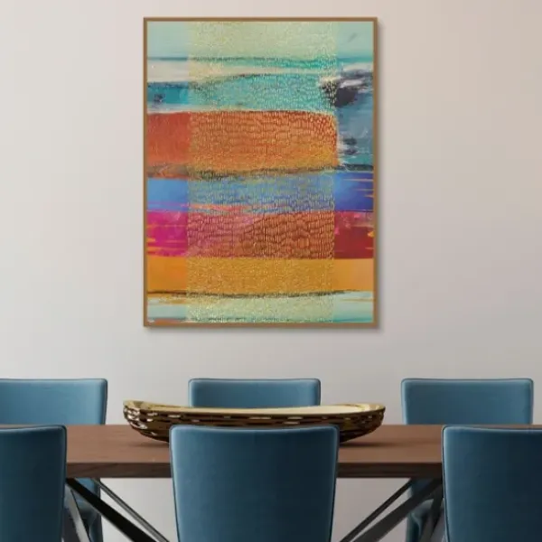 Canvas Art-Kirkland's Home Golden Rain Framed Canvas Art Print Multi