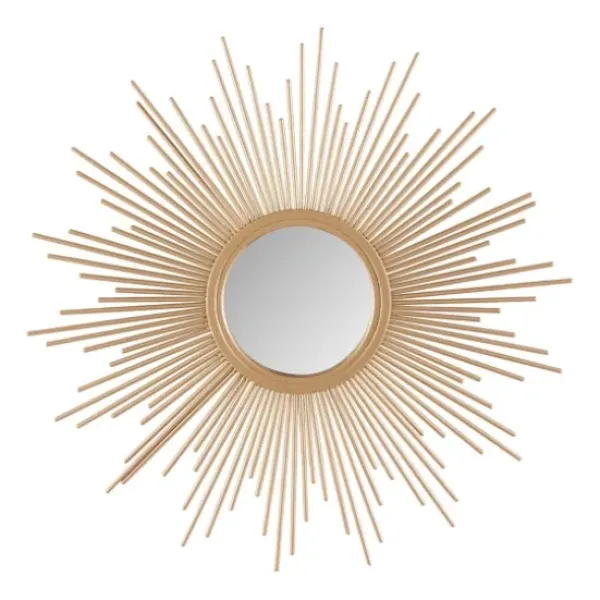 Decorative Mirrors-Kirkland's Home Golden Sunburst Small Decorative Wall Mirror