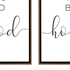 Wall Quotes & Signs-Kirkland's Home Good To Be Home Brown Framed Art Prints, Set Of 2 Brown/Black/White