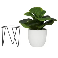 Trees & Topiaries-Kirkland's Home Gourd Plant In Hairpin Leg Planter