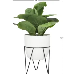 Trees & Topiaries-Kirkland's Home Gourd Plant In Hairpin Leg Planter