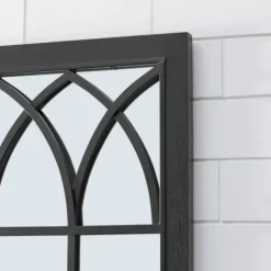Decorative Mirrors-Kirkland's Home Grandview Arched Frame Mirror Black